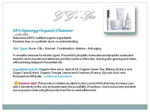 SPA Synergy Organic Cleanser