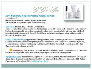 SPA Synergy Regenerating Facial Serum